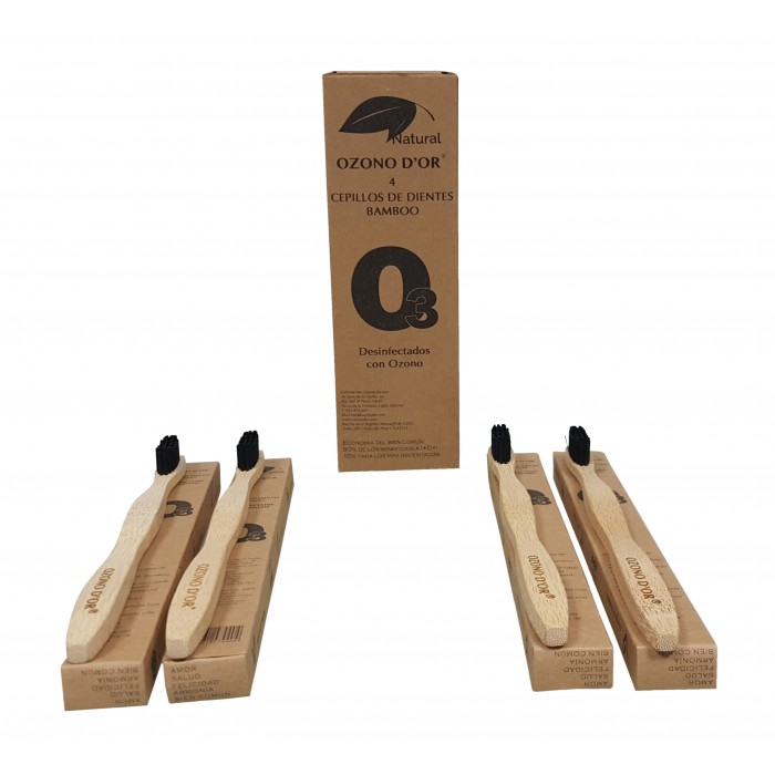 ✓ Box 4 Ecological Wood Toothbrushes